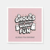 Serviette En Papier Éffrayant Ghost Halloween Anniversaire (Devant)
