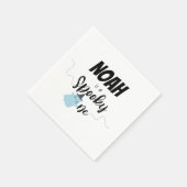 Serviette En Papier Éffrayant | Halloween B-Day Napkin | Bleu minimal (Coin)