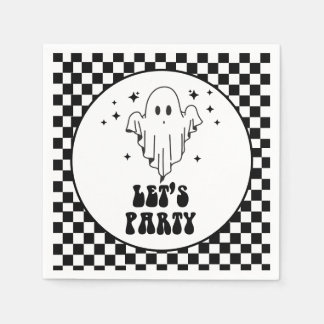 Serviette En Papier Éffrayant Halloween Faisons la fête