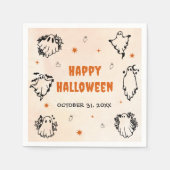 Serviette En Papier Éffrayant Halloween mignon fantôme (Devant)