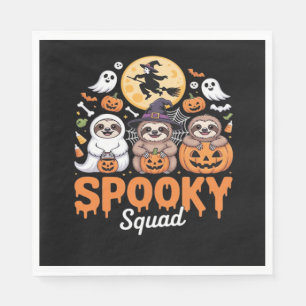Serviette En Papier Éffrayant Halloween sorcière drôle Horreur Sloths