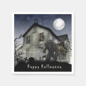 Serviette En Papier Effrayant Halloween Werewolf (Devant)