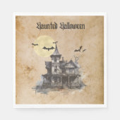 Serviette En Papier Éffrayant Haunted Castle Halloween Party (Devant)