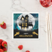 Serviette En Papier Éffrayant Haunted House Halloween Parti (En situation)