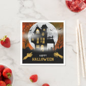 Serviette En Papier Éffrayant Haunted House Halloween Parti (En situation)