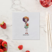 Serviette En Papier Éffrayant, Mais Cute Zombie Kid - Adorable Macabre (En situation)