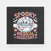 Serviette En Papier Éffrayant Médicale Assistant Cute Halloween Essent (Devant)