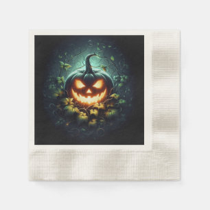 Serviette En Papier Éffrayant nature brillant Halloween citrouille