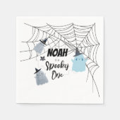 Serviette En Papier Éffrayant | Serviettes Halloween | Blue Ghosts (Devant)
