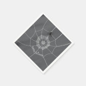 Serviette En Papier Éffrayant Spider dans Spider Web (Coin)