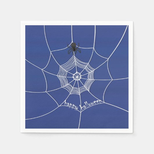 Serviette En Papier Éffrayant Spider dans Spider Web (Devant)
