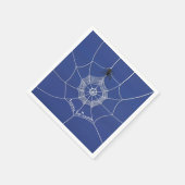 Serviette En Papier Éffrayant Spider dans Spider Web (Coin)