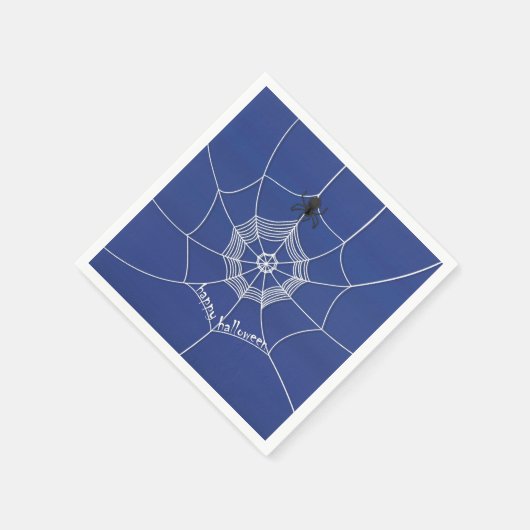 Serviette En Papier Éffrayant Spider dans Spider Web (Coin)