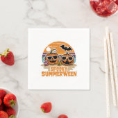 Serviette En Papier Éffrayant Summerween - citrouilles sur la plage (En situation)