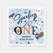 Serviette En Papier Éffrayant Un Garçon Halloween 1er anniversaire Fan (Devant)