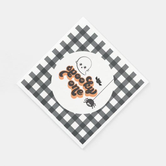 Serviette En Papier Éffrayant Un Halloween 1er Anniversaire (Coin)