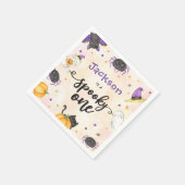 Serviette En Papier Éffrayant Un Halloween 1er Anniversaire (Coin)