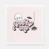 Serviette En Papier Éffrayant Un Halloween 1er Anniversaire (Devant)