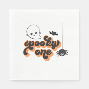 Serviette En Papier Éffrayant Un Halloween 1er Anniversaire