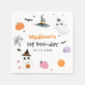 Serviette En Papier Éffrayant Un Halloween 1er Anniversaire (Devant)