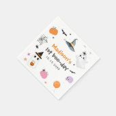 Serviette En Papier Éffrayant Un Halloween 1er Anniversaire (Coin)