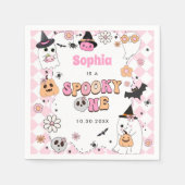 Serviette En Papier Éffrayant Un Halloween Fantôme Super 1er anniversa (Devant)