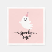 Serviette En Papier Éffrayant Un Halloween mignon Fantôme 1er Annivers (Devant)