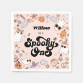 Serviette En Papier Éffrayant Un Halloween Super 1er anniversaire (Devant)