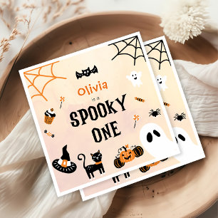 Serviette En Papier Éffrayant un mignon Halloween Fantôme 1er annivers