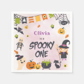 Serviette En Papier Éffrayant un mignon Halloween Fantôme 1er annivers (Devant)