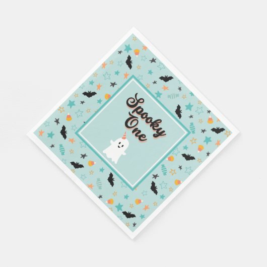 Serviette En Papier Éffrayant Un Sexe Neutre Halloween Premier Anniver (Coin)