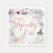 Serviette En Papier Éffrayant une fille Halloween 1er anniversaire (Devant)