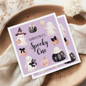 Serviette En Papier Éffrayant Une Halloween Fille 1er anniversaire