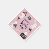 Serviette En Papier Éffrayant Une Halloween Fille 1er anniversaire (Coin)