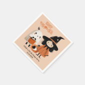 Serviette En Papier Éffrayante sorcière et fantôme Halloween fête d'an (Coin)