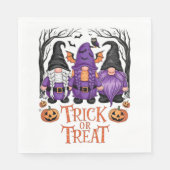 Serviette En Papier Éffrayants Gnomes Black Goth Witch Gnome Halloween (Devant)