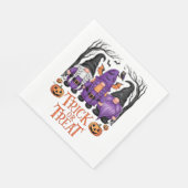 Serviette En Papier Éffrayants Gnomes Black Goth Witch Gnome Halloween (Coin)