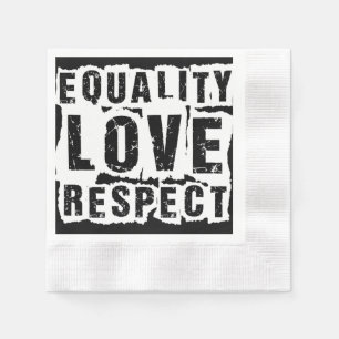 Serviette En Papier Égalité Amour et respect Mois de la fierté