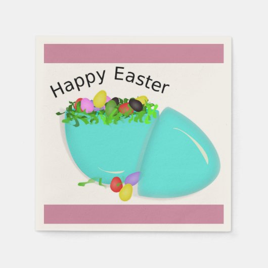 SERVIETTE EN PAPIER EGG "HAPPY EASTER" (Devant)
