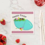 SERVIETTE EN PAPIER EGG "HAPPY EASTER" (En situation)