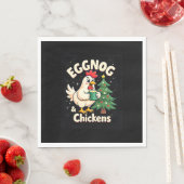 Serviette En Papier Eggnog & Poulets (En situation)