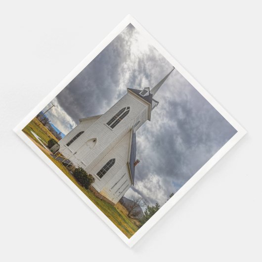 SERVIETTE EN PAPIER ÉGLISE DE PAYS (Coin)