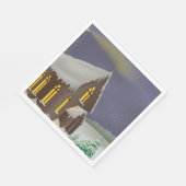 Serviette En Papier Église d'hiver (Coin)