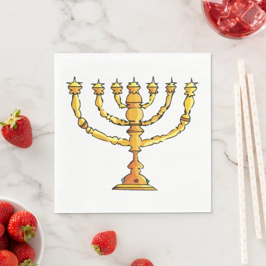 Serviette En Papier Église Menorah (En situation)