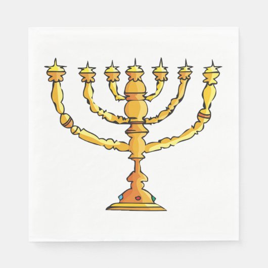Serviette En Papier Église Menorah (Devant)