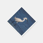 Serviette En Papier Egret neigeux sur North Beach (Coin)
