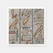 Serviette En Papier Égypte ancienne gravée Hiéroglyphique unique gravé (Devant)