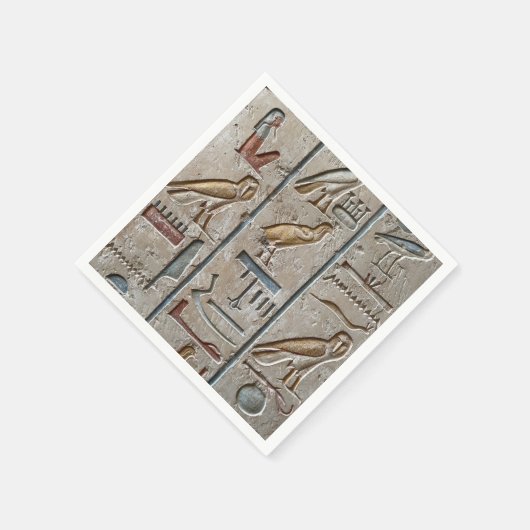 Serviette En Papier Égypte ancienne gravée Hiéroglyphique unique gravé (Coin)