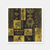 Serviette En Papier Egyptian Gold hieroglyphs and symbole collage (Devant)