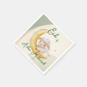 Serviette En Papier Eid  Al Adha Dusty Green Cute  Sheep  Dinner  (Coin)